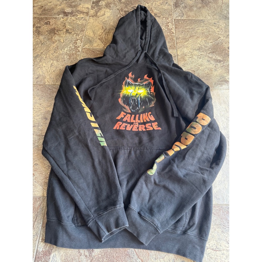 Falling Reverse‎ Popular Monster Band Hoodie Black Mens Large Graphic Rock Merch